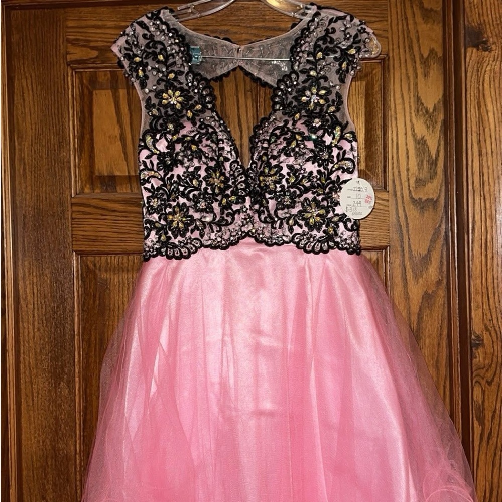 Pink and Black homecoming/pageant dress